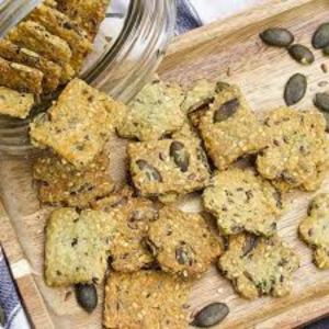 Salés fromage graines de lin